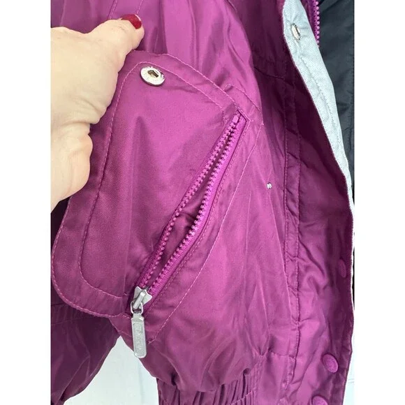 Vintage Tyrolia Skiwear Size 14 Women’s Purple Nylon Jacket Ski Winter - Picture 8 of 9